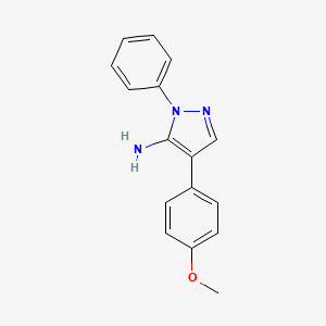molecular formula C16H15N3O B7825108 4-(4-Methoxyphenyl)-1-phenyl-1H-pyrazol-5-amine 