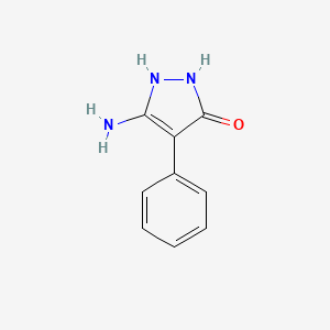 molecular formula C9H9N3O B7825118 5-amino-4-phenyl-1H-pyrazol-3-ol CAS No. 62538-17-4