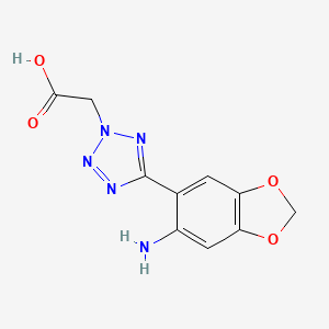 molecular formula C10H9N5O4 B7825164 [5-(6-Amino-2H-1,3-benzodioxol-5-yl)-1,2,3,4-tetrazol-2-yl]acetic acid 