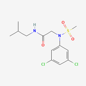 molecular formula C13H18Cl2N2O3S B7825183 2-(3,5-dichloro-N-methylsulfonylanilino)-N-(2-methylpropyl)acetamide 