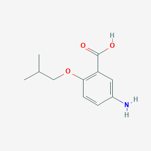 molecular formula C11H15NO3 B7825198 5-Amino-2-(2-methylpropoxy)benzoic acid 