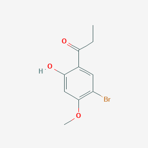molecular formula C10H11BrO3 B7825255 1-(5-Bromo-2-hydroxy-4-methoxyphenyl)propan-1-one 