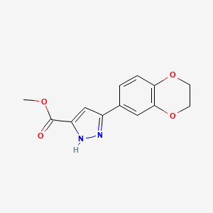 methyl 3-(2,3-dihydro-1,4-benzodioxin-6-yl)-1H-pyrazole-5-carboxylate