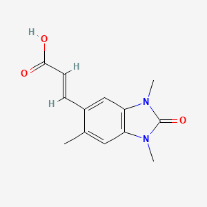 molecular formula C13H14N2O3 B7825276 (E)-3-(1,3,6-trimethyl-2-oxo-2,3-dihydro-1H-benzo[d]imidazol-5-yl)acrylic acid 