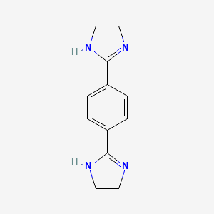 molecular formula C12H14N4 B7825294 2,2'-(1,4-Phenylene)bis(4,5-dihydro-1H-imidazole) CAS No. 3617-11-6
