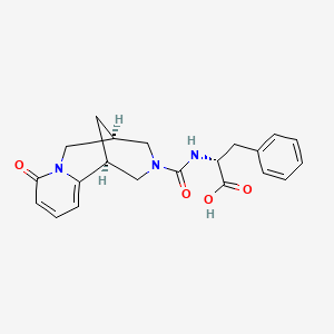 molecular formula C21H23N3O4 B7825301 N-{[(5S)-8-oxo-1,5,6,8-tetrahydro-2H-1,5-methanopyrido[1,2-a][1,5]diazocin-3(4H)-yl]carbonyl}-D-phenylalanine 