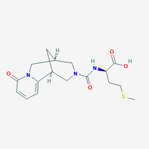 molecular formula C17H23N3O4S B7825302 N-{[(1S,5S)-8-oxo-1,5,6,8-tetrahydro-2H-1,5-methanopyrido[1,2-a][1,5]diazocin-3(4H)-yl]carbonyl}-D-methionine 