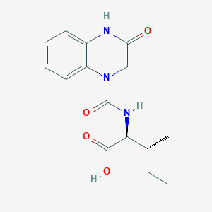 molecular formula C15H19N3O4 B7825309 N-[(3-oxo-3,4-dihydroquinoxalin-1(2H)-yl)carbonyl]-L-isoleucine CAS No. 1820574-44-4