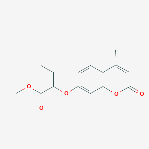 molecular formula C15H16O5 B7825317 methyl 2-[(4-methyl-2-oxo-2H-chromen-7-yl)oxy]butanoate 