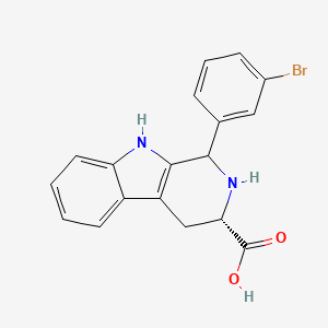 molecular formula C18H15BrN2O2 B7825320 (3S)-1-(3-bromophenyl)-2,3,4,9-tetrahydro-1H-beta-carboline-3-carboxylic acid 