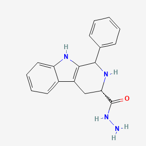 molecular formula C18H18N4O B7825348 (3S)-1-phenyl-2,3,4,9-tetrahydro-1H-beta-carboline-3-carbohydrazide 