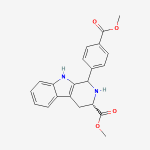 molecular formula C21H20N2O4 B7825349 methyl (3S)-1-[4-(methoxycarbonyl)phenyl]-2,3,4,9-tetrahydro-1H-beta-carboline-3-carboxylate 