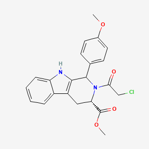 molecular formula C22H21ClN2O4 B7825354 methyl (3S)-2-(chloroacetyl)-1-(4-methoxyphenyl)-2,3,4,9-tetrahydro-1H-beta-carboline-3-carboxylate 
