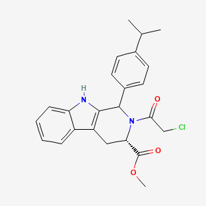 molecular formula C24H25ClN2O3 B7825368 methyl (3S)-2-(chloroacetyl)-1-[4-(propan-2-yl)phenyl]-2,3,4,9-tetrahydro-1H-beta-carboline-3-carboxylate 