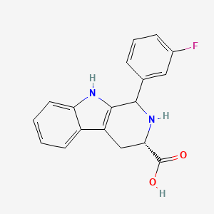 molecular formula C18H15FN2O2 B7825378 (3S)-1-(3-fluorophenyl)-2,3,4,9-tetrahydro-1H-beta-carboline-3-carboxylic acid 