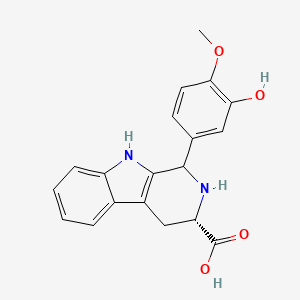 (3S)-1-(3-hydroxy-4-methoxyphenyl)-2,3,4,9-tetrahydro-1H-beta-carboline-3-carboxylic acid