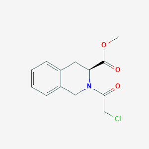 molecular formula C13H14ClNO3 B7825389 methyl (3S)-2-(chloroacetyl)-1,2,3,4-tetrahydroisoquinoline-3-carboxylate 