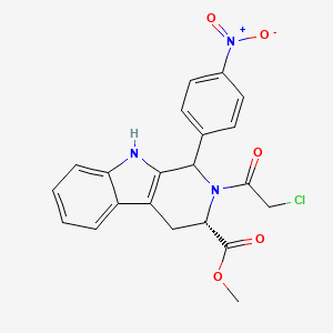 molecular formula C21H18ClN3O5 B7825400 methyl (3S)-2-(chloroacetyl)-1-(4-nitrophenyl)-2,3,4,9-tetrahydro-1H-beta-carboline-3-carboxylate 