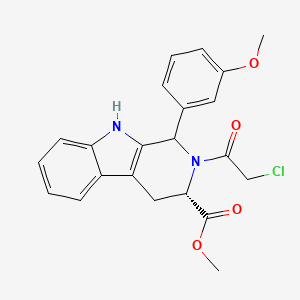 molecular formula C22H21ClN2O4 B7825406 methyl (3S)-2-(chloroacetyl)-1-(3-methoxyphenyl)-2,3,4,9-tetrahydro-1H-beta-carboline-3-carboxylate 