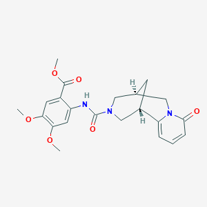 molecular formula C22H25N3O6 B7825414 methyl 4,5-dimethoxy-2-({[(1S,5S)-8-oxo-1,5,6,8-tetrahydro-2H-1,5-methanopyrido[1,2-a][1,5]diazocin-3(4H)-yl]carbonyl}amino)benzoate 