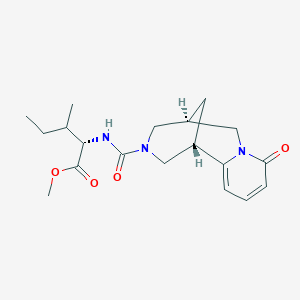 molecular formula C19H27N3O4 B7825420 methyl (2S,3R)-3-methyl-2-({[(1S,9S)-6-oxo-7,11-diazatricyclo[7.3.1.0~2,7~]trideca-2,4-dien-11-yl]carbonyl}amino)pentanoate 