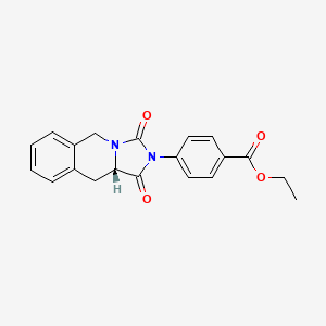molecular formula C20H18N2O4 B7825434 ethyl 4-[(10aS)-1,3-dioxo-1,5,10,10a-tetrahydroimidazo[1,5-b]isoquinolin-2(3H)-yl]benzoate 