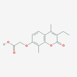 molecular formula C15H16O5 B7825460 [(3-ethyl-4,8-dimethyl-2-oxo-2H-chromen-7-yl)oxy]acetic acid 