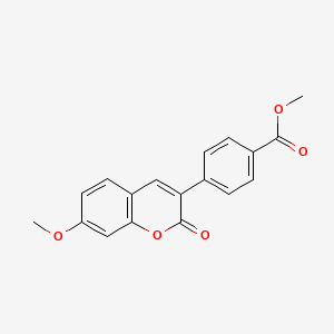 molecular formula C18H14O5 B7825498 methyl 4-(7-methoxy-2-oxo-2H-chromen-3-yl)benzoate 