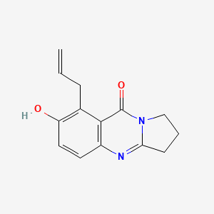 molecular formula C14H14N2O2 B7825501 8-allyl-7-hydroxy-2,3-dihydropyrrolo[2,1-b]quinazolin-9(1H)-one 