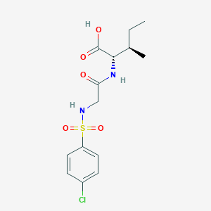 molecular formula C14H19ClN2O5S B7825504 N-[(4-chlorophenyl)sulfonyl]glycyl-L-isoleucine 