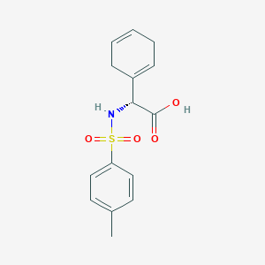 molecular formula C15H17NO4S B7825505 (2R)-cyclohexa-1,4-dien-1-yl{[(4-methylphenyl)sulfonyl]amino}ethanoic acid 