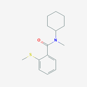 molecular formula C15H21NOS B7825630 N-Cyclohexyl-N-methyl-2-methylsulfanyl-benzamide 