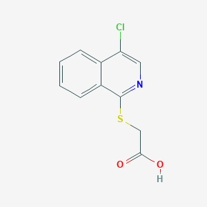 molecular formula C11H8ClNO2S B7825652 [(4-Chloroisoquinolin-1-yl)sulfanyl]acetic acid 