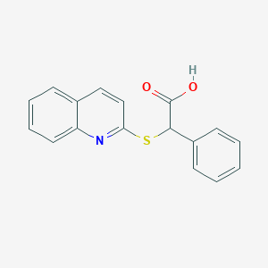 Phenyl(quinolin-2-ylsulfanyl)acetic acid