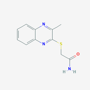 molecular formula C11H11N3OS B7825666 2-[(3-Methylquinoxalin-2-yl)sulfanyl]acetamide 