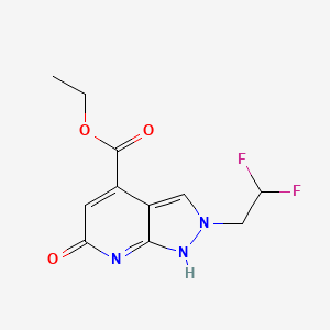 molecular formula C11H11F2N3O3 B7825731 CID 45600705 