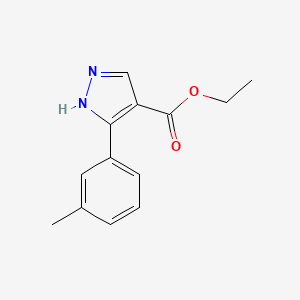 molecular formula C13H14N2O2 B7825770 ethyl 5-(3-methylphenyl)-1H-pyrazole-4-carboxylate 