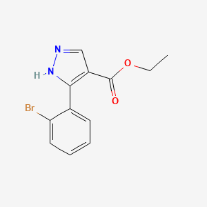 molecular formula C12H11BrN2O2 B7825778 ethyl 5-(2-bromophenyl)-1H-pyrazole-4-carboxylate 