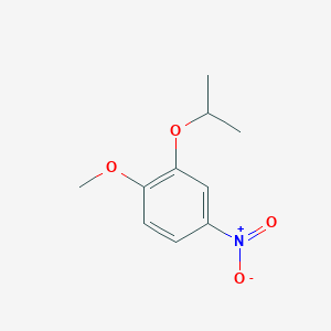 molecular formula C10H13NO4 B7825829 1-Methoxy-4-nitro-2-(propan-2-yloxy)benzene 