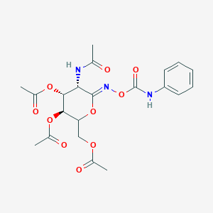 molecular formula C21H25N3O10 B7825920 [(3S,4R,5S,6Z)-5-acetamido-3,4-diacetyloxy-6-(phenylcarbamoyloxyimino)oxan-2-yl]methyl acetate 