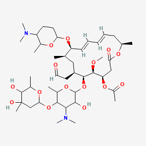 [(4R,5S,6S,7R,9R,10R,11E,13E,16R)-6-[5-(4,5-dihydroxy-4,6-dimethyloxan-2-yl)oxy-4-(dimethylamino)-3-hydroxy-6-methyloxan-2-yl]oxy-10-[5-(dimethylamino)-6-methyloxan-2-yl]oxy-5-methoxy-9,16-dimethyl-2-oxo-7-(2-oxoethyl)-1-oxacyclohexadeca-11,13-dien-4-yl] acetate