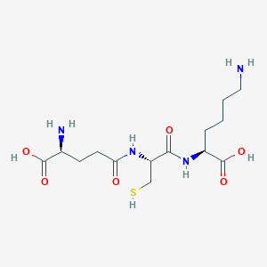 molecular formula C14H26N4O6S B7825991 L-Lysine, L-gamma-glutamyl-L-cysteinyl- 