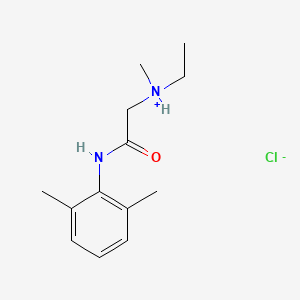 molecular formula C13H21ClN2O B7826029 Acetamide, N-(2,6-dimethylphenyl)-2-(ethylmethylamino)-, monohydrochloride (9CI) 