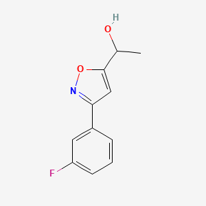 molecular formula C11H10FNO2 B7826181 1-(3-(3-Fluorophenyl)isoxazol-5-yl)ethanol CAS No. 889938-98-1
