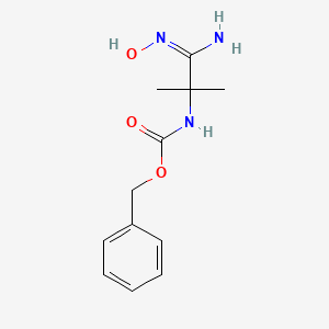molecular formula C12H17N3O3 B7826192 Benzyl (1-amino-1-(hydroxyimino)-2-methylpropan-2-yl)carbamate 