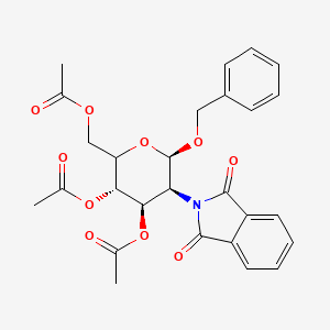 molecular formula C27H27NO10 B7826196 Benzyl 2-Deoxy-2-phthalimido-3,4,6-tri-O-acetyl-beta-D-glucopyranoside 