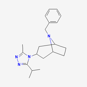 molecular formula C20H28N4 B7826203 8-benzyl-3-(3-isopropyl-5-methyl-4H-1,2,4-triazol-4-yl)-8-aza-bicyclo[3.2.1]octane 