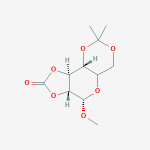 molecular formula C11H16O7 B7826252 Methyl 2,3-O-Carbonyl-4,6-O-isopropylidene-alpha-D-mannopyranoside 