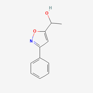 molecular formula C11H11NO2 B7826289 5-Isoxazolemethanol, alpha-methyl-3-phenyl- 