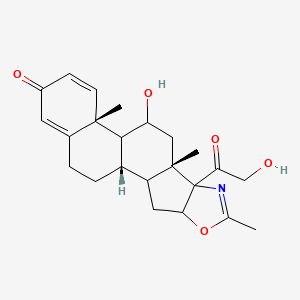 molecular formula C23H29NO5 B7826312 (1S,9S,11S,13R)-11-hydroxy-8-(2-hydroxyacetyl)-6,9,13-trimethyl-5-oxa-7-azapentacyclo[10.8.0.02,9.04,8.013,18]icosa-6,14,17-trien-16-one 